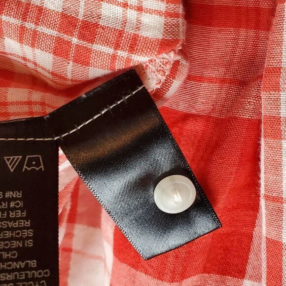 Sanctuary Red Pop of Love Plaid Hayley Tie Front Shirt - Picture 9 of 9